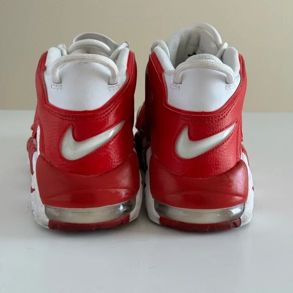Nike Air More Uptempo Max Varsity White Red EUC 2016 sz 9 - Picture 4 of 9